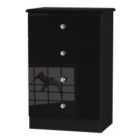 Ready Assembled Tedesca 4-Drawer Chest of Drawers - Black