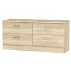 Ready Assembled Yelanto 4-Drawer Double Chest of Drawers - Oak