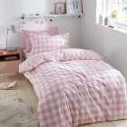 Gingham Pink Duvet Cover and Pillowcase Set