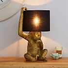 Odisha Resin Monkey Gold Table Lamp