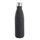 Wilko 500ml Matt Black Double Wall Water Bottle