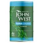 John West Tuna Chunks In Brine (4x145g) 4 x 96g