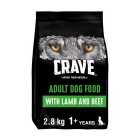 Crave Natural Grain Free Adult Complete Dry Dog Food Lamb & Beef 2.8kg