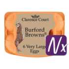 Clarence Court Burford Brown Free Range Very Large Eggs 6 per pack