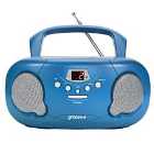 Groov-e Original Boombox Portable CD Player with Radio - Blue