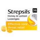 Strepsils Honey & Lemon for Sore Throat Lozenges 36 per pack