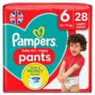 Pampers Baby-Dry Nappy Pants Size 6, 28 Nappies, 14kg - 19kg Essential Pack 28 per pack