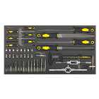 Sealey S01132 48 Piece Tool Tray with Tap & Die, File & Caliper Set