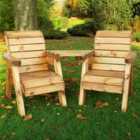 Charles Taylor Little Fellas Children's Twin Wooden Chair Companion Set - Angled
