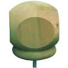Wickes Squared Deck Post Ball - Green 77 x 77 x 93mm