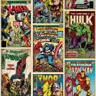Marvel Action Heroes Comic Book Decorative Wallpaper - 10m