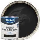 Wickes Brick & Tile Matt Paint - Black - 750ml