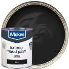 Wickes Exterior Satinwood Paint - Black - 750ml
