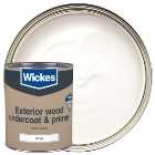 Wickes Exterior Primer & Undercoat Paint - White - 750ml