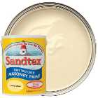 Sandtex Microseal Fine Textured Weatherproof Masonry 15 Year Exterior Wall Paint - Cornish Cream - 5L