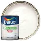 Dulux Quick Dry Gloss Paint - Paint Pure Brilliant White - 750ml