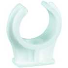 Primaflow White Plastic Pipe Clips - 22mm Pack Of 15