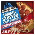 Chicago Town Takeaway Large Stuffed Pepperoni Pizza (Tomato stuffed crust) 645g
