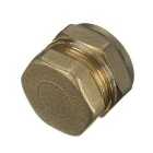 Primaflow Brass Compression Stop End Cap - 22mm Pack Of 2