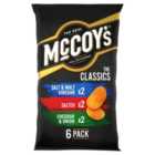 McCoy's Classic Variety Multipack Crisps 6 Pack 6 x 25g