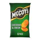 McCoy's Cheddar & Onion Multipack Crisps 6 Pack 6 x 25g