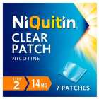 NiQuitin Clear Patch - Step 2 14mg, 7 Nicotine Patches - Stop Smoking Aid 7 per pack