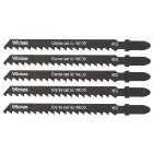 Wickes T Shank Coarse Cut Jigsaw Blade for Wood - Pack of 5