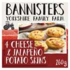 Bannisters Farm 4 Cheese & Jalapeno Potato Skins 260g
