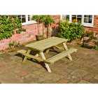 Rowlinson Wooden Garden Picnic Table - 1.5 x 1.5m