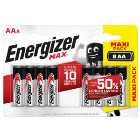 Energizer Max AA Batteries - Pack of 8