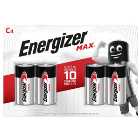 Energizer Max C4 Batteries - Pack of 4