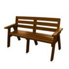 NBB Recycled Captains Treble Bench Seat - Brown