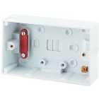 Wickes White 2 Gang Pattress Box for Cooker Control Units - 47mm