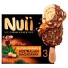 Nuii Salted Caramel & Australian Macadamia Ice Cream 3 x 90ml