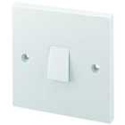 Wickes 10A 1 Gang 1 Way Light Switch - White