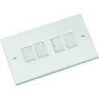 Wickes 10 Amp 4 Gang 2 Way Light Switch - White
