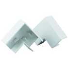 TTE White Flat Angle Mini Trunking - 25 x 16mm - Pack of 2