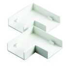 TTE White Flat Angle Mini Trunking - 38 x 16mm - Pack of 2