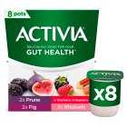 Activia Rhubarb & Mixed Fruit Gut Health Yogurt Multipack, 8x115g