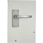 Contract Satin Aluminium Latch Door Handle - 1 Pair