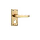 Wickes Rome Victorian Straight Privacy Door Handle - Polished Brass 1 Pair
