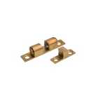 Wickes Double Ball Catch - Brass 42mm Pack of 2