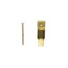 Wickes Brass Single Picture Hook No.2 - 28 x 8mm - Pack of 10