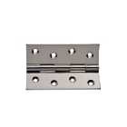Wickes Phosphor Bronze Washered Polished Chrome Butt Hinge 100mm - Pack of 2