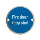 4FireDoors Fire Door Keep Shut Safety Sign - 75mm - Pack of 2