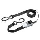 Master Lock Certified Black Ratchet Strap with S Hook - 5m x 25mm