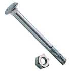 Wickes Carriage Bolt Nut & Washer - M10 x 100mm - Pack of 6