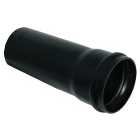 FloPlast 110mm Soil Pipe Single Socket 1m - Black