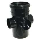 FloPlast 110mm Soil Boss Pipe Socket/Spigot - Black
