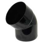 Floplast 110mm Soil Pipe Offset Bend Spigot/Solvent Socket 135 - Black